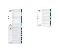 [6737-27-3] DURABLE Lot de 3 intercalaires plastique, format A4, PP, 5 positi...