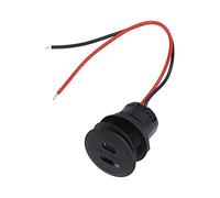 67371500 Alimentation USB USB-C femelle x2,USB C Power Delivery 3A noir PRO CAR