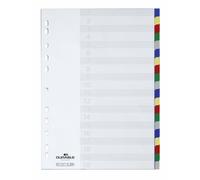 [6758-27-3] DURABLE Lot de 3 Jeux Intercalaire Polypro A4 Multicolore 20 posi...
