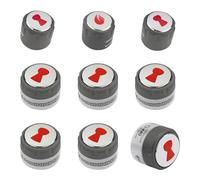 67692 Kit de boutons de commande de gril, compatible avec Weber Summit 660/670 Grill (2012 et plus récent), comprend 6 boutons de brûleur principal, 1 bouton de brûleur de cuisson infrarouge, 1 bouton