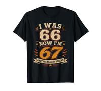 67e Anniversaire J'avais 66 Ans Maintenant J'Ai 67 Ans Funny Vintage Six Seven T-Shirt