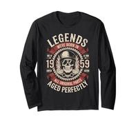 67e Anniversaire Legends sont nés en 1959 Biker Motorcycle Manche Longue