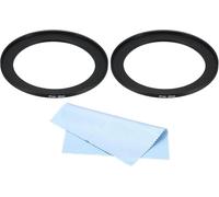 67Mm-82Mm Bague D'Adaptation En Métal Avec Chiffon De Nettoyage Lot De 2 Bagues D'Adaptation Pour Filtre D'Objectif D'Appareil Photo En Aluminium Noir[CLI4593]