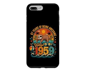 67th Birthday Retro Sloth Tropical Vintage 1959 67 Years Old Coque pour iPhone 7 Plus/8 Plus
