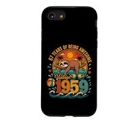 67th Birthday Retro Sloth Tropical Vintage 1959 67 Years Old Coque pour iPhone SE (2020) / 7/8