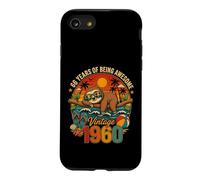 67th Birthday Retro Sloth Tropical Vintage 1959 67 Years Old Coque pour iPhone SE (2020) / 7/8