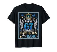 67th Birthday Women Cheers to 67 Years Fabulous Since 1959 T-Shirt