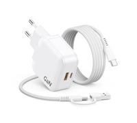 67W 65W Chargeur USB C pour MacBook Pro MacBook Air 15 14 13 Pouces M1 M2 M3 M4, i-Pad i-Phone Huawei Matebook Galaxy, pour Lenovo HP Google Xiaomi, 2 Ports Chargeur USB C Rapide avec GaN Technologie