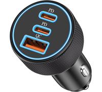 67w Allume Cigare Chargeur Usb C, Luosike 3-Port Adaptateur Chargeur Voiture Usb-C Et Usb-A Pd/Qc Pr 12v Rapide Charge Pour Iphone 16/16e/15/14/13 Pro , Galaxy S25/S24/S23, Pixel 9/8