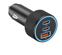 67W Chargeur Allume Cigare USB C, 3 Ports Double USB-C/USB-A Adaptateur PD/QC Rapide Chargeur Voiture, 12V Rapide Charge pour iPhone 17/17e/16/16e/15/14/13 Pro Max, Samsung S26/S25/S24/S23, Pixel
