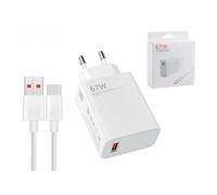 67W Chargeur avec Câble de Charge 1 Mètre USB-C | Chargeur Mural Chargeur Rapide Hypercharge Compatible avec Xiaomi 14 13 12 13t 12t 12s Pro Lite Redmi Note K70 K60 K50 12 11 Pro Plus Black Shark 3 4