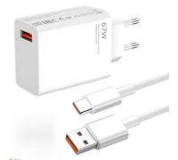 67W Chargeur, Chargeur Rapide 67W avec 6A Câble USB C de 1m, Prise Adaptateur Secteur Rapide pour Mi14 Mi13T Mi13 13 Pro Mi12 12 Pro Mi11 Mi10, Note 13 12 11 10 9 Poco F5 F5