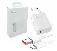 67W Chargeur et Câble USB C,Fast Charge Adaptateur Secteur,(Blanc) avec 1,0M Câble,Compatible avec Huawei, xiaomi, Samsung, Tablette, etc. Divers téléphones Mobiles