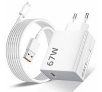 67W Chargeur Rapide avec 6A Câble USB C 2m pour Redmi Note 14 13 12 11 Pro,Chargeur Turbo pour Xiaomi 15 14T 13T 13Pro 13 12 Lite Redmi Note 14s 12s 11s POCO X7 X6 Pro X6 M6 F7 F6 X5Pro Mi Pad 7Pro