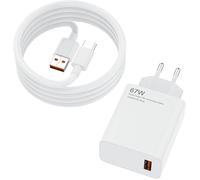 67w Chargeur Rapide, Chargeur Turbo Pour Xiaomi 14t Pro/13t/14 Ultra/12 Lite/Redmi Pad Se/Poco X7 Pro/F6/X6 Pro/M6/X4 Gt, Pour Redmi Note 14 Pro 13 12, Adaptateur Charge Avec 2m Câble Usb C
