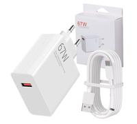 67W Chargeur Rapide pour Xiaomi avec 6A Câble USB C 1M, Chargeur Turbo pour Xiaomi Redmi Note 15 14 Pro 5G, Xiaomi 17T 15 14 Ultra/14/14T/13T/13/13 Lite, Poco X7 F7 X5 X4 X3 M6