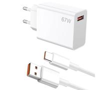 67W Chargeur Rapide USB avec Câble de 2m pour15 15 Pro 14 14T 13T 13 12 12S Ultra 12 Lite 12X 11T Note 14 13 Pro12 11 11S 10 11 Ultra X6 X5 F5 Chargeur Turbo Adaptateur