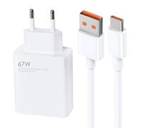 67W Chargeur Rapide USB avec câble USB C de 1.5 m, pour Xiaomi Mi14 Mi13T Mi13 13 Pro Mi12 Mi11 Mi10 Redmi Note 13 12 11 10 9 Note 13 12 11 Pro Poco F5 X6 X5 X4