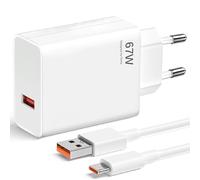 67W Chargeur Rapide USB pour Redmi Note 15 14 13 12 11 10 Pro 5G,Chargeur Turbo avec 6A Câble USB C pour Xiaomi Redmi 14/13/12/11 Ultra/12 Lite/12X,Poco M6 X6 X5 X4 Pro,13/13 lite/12