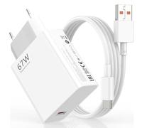 67W Chargeur Rapide USB pour Xiaomi 15, 14, 13T Lite, 12 12T, Chargeur Turbo avec 6A Câble pour Redmi Note 14Pro 14Pro+ 5G, 13 Pro 13Pro+, 12 12Pro, A5, A3, 14C, 13C, POCO F7 Ultra Pro, X7, M7, C75