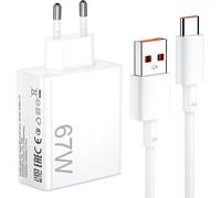 67w Fast Charger With 6a Usb Type-C Cable 1m For Mi Turbo Charge,Fast Charger For Xiaomi 13t 12s Ultra 12 Lite 12x,Redmi Note 13 12 11 11s 10s 10 Pro,Mi 11 Ultra 11i 10t Lite,Poco M6 X6 X4 Pro