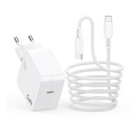 67W GaN USB C Chargeur pour Ordinateur Portable Tablette Smartphone Laptop | 65W PD3.0 Alimentation pour MacBook Neo/Pro/Air 13 pouces M1/2/3/4, pour ASUS Lenovo Samsung HP, avec 2M Câble tressé, Blanc