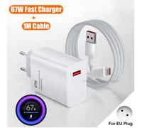 67W USB Chargeur Rapide pour Xiaomi 14t 13t 15 14 Ultra Note 14 13 12 Poco X7 F7 M6 X6 F6 Pro Charge Rapide USB vers Type C