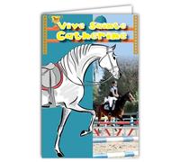 68-1315 Carte Vive Sainte Catherine Bonne Fête 25 novembre pour Jeune Fille Enfant Adolescente Amie Copine Championne équitation Poney Cheval Animal Sport - Avec Enveloppe Blanche Format 12x17,5cm
