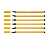 [68/87-6] STABILO Lot de 6 Stylos feutre Dessin Pen 68, jaune curry
