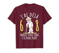 68 Ans Anniversaire Homme | J'Ai déjà 68 Ans | Humour 68ème T-Shirt, Homme, Marron, 3XL
