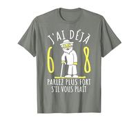 68 Ans Anniversaire Homme | J'Ai déjà 68 Ans | Humour 68ème T-Shirt, Homme, Vert Kaki chiné, M