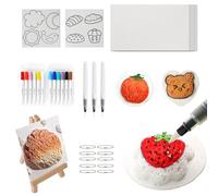 68 PCS Kit de Peinture Texturée en Mousse 3d Magique, Magic Toile Peinture avec 22 Feuilles de Papier de Peinture Texture Mousse, 12 Couleurs Feutre Pinceau pour Filles Et GarçOns De 6 8 9 10 12 Ans