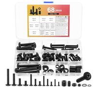 68 Pcs Kit Vis Montage TV Universel M4 M5 M6 M8 | Boulons fixation murale, compatible supports TV, téléviseurs et écrans jusqu'à 80 pouces