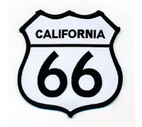 68 x 68 mm Route 66 California États-Unis Mother Road Patch écusson thermocollant 0755 B