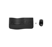HP 680 Comfort Dual-Mode Keyboard and Mouse Combo Pack clavier souris Maison RF sans fil + Bluetooth AZERTY Belge Noir