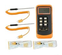 6802 II Thermomètre thermocouple numérique avec double sonde Support T1/T2 Lecture simultanée et mode pour applications
