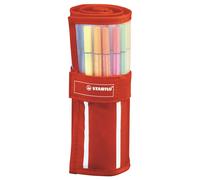STABILO Feutres de coloriage Pen 68 - Trousse Rollerset 30 feutres, pointe moyenne, coloris assortis