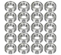 685ZZ Lot de 20 roulements à billes miniatures en acier chromé 5 x 11 x 5 | Roulements à rainure profonde blindés en métal de qualité Z2 pour petits moteurs, vélos, skateboards