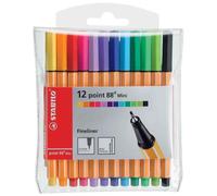 [688/12-1] STABILO Pochette de 12 Stylo-Feutre POINT 88 MINI Pointe Fine 0,4 mm