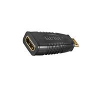 68841 Adaptateur HDMI Femelle, Mini HDMI Mâle Couleur : Noir Goobay