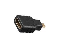 68842 Adaptateur HDMI Femelle, HDMI Micro Mâle Couleur : Noir Goobay