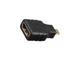 68842 Adaptateur HDMI Femelle, HDMI Micro Mâle Couleur : Noir Goobay