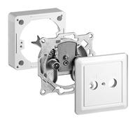 [68851] Goobay Kit Prise d'Antenne 2 Trous en Piqué/Fin avec Cache et Cadre 1...