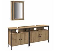 [6890810]Armoire sdb Meuble salle bain - Meubles de salle de bain 3 pcs Marron 80x30x60cm,Poids:42.15 Kg