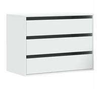 689360& Commode - Armoire d'appoint d'angle blanc 80x41x58 cm - Bois - Panneaux de particules