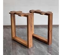 68cm Pieds de Table Carrés en Bois Massif | Lot de 2 Pied de Support de Table à Manger | Pieds de Bureau Personnalisables | Pied de Meubles Modernes avec Vis(60x68cm/24x27in)