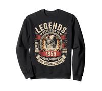68e Anniversaire Legends sont nés en 1958 Biker Motorcycle Sweatshirt