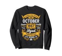 68th Birthday The Real Legends October 1957 68 Years Old Men Sweatshirt