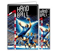AFIE 69-1002 Carte HANDBALL avec Enveloppe 12x17,5cm Pour sportif sportive handballeur handballeuse champion ou supporter d'une équipe - Collection Passion Sports - Fabriqué en France