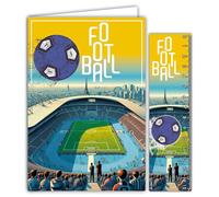 AFIE 69-1004 Carte FOOTBALL avec Enveloppe 12x17,5cm Pour sportif sportive footballeur footballeuse champion ou supporter d'une équipe - Collection Passion Sports - Fabriqué en France